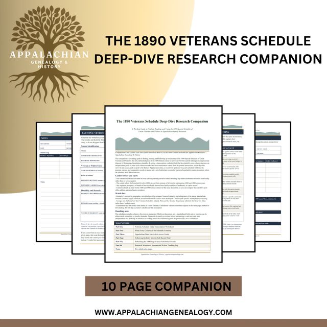 The 1890 Veterans Schedule Deep-Dive Research Companion