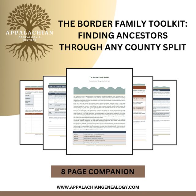 The Border Family Toolkit: Finding Ancestors Through Any County Split