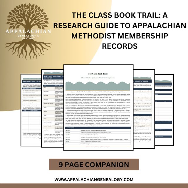 The Class Book Trail: A Research Guide to Appalachian Methodist Membership Records