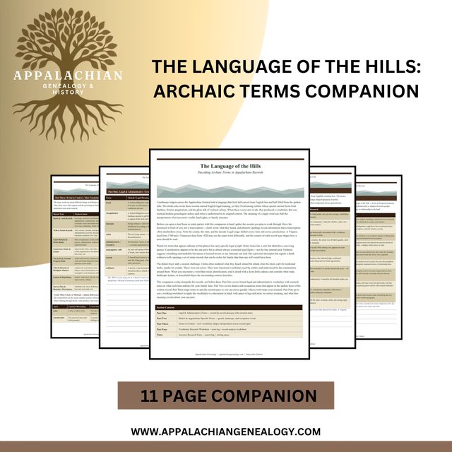 The Language of the Hills: Archaic Terms Companion